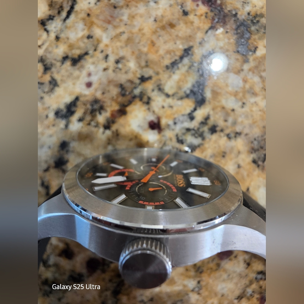 Hugo Boss Black and Orange Men's Watch - Picture 3 of 8